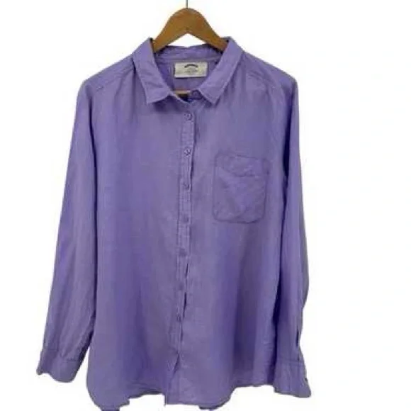 Fat Face Lavender Linen Shirt - Picture 3 of 8